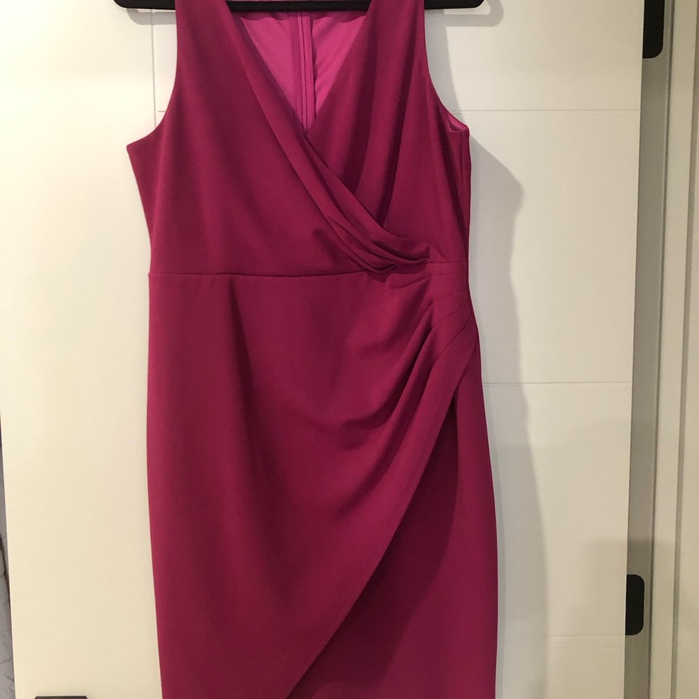 Chic Asymmetrical Magenta Dress